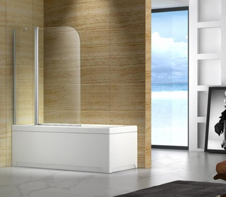 Mampara Rebatible Paño Fijo Transparente 1200 X 1400 Pringles 