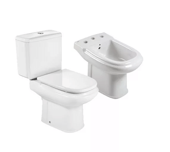Combo Baño Roca Dama Inodoro mochila Bidet tapa