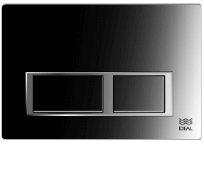 Tecla Dual Ideal Linea Melodia Cromo Brillante 80130