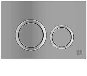 Tecla Dual Ideal Linea Ritmo Cromo Mate 80020