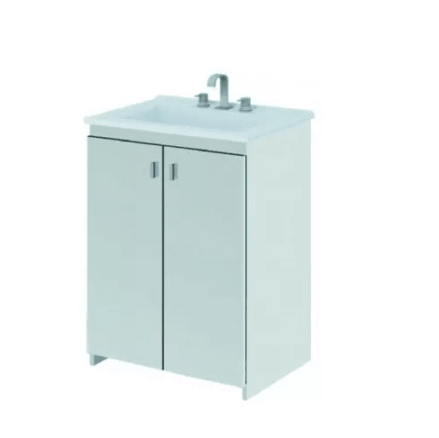 Vanitory Schneider Eco Mel 50 cm Blanco con mesada monocomando