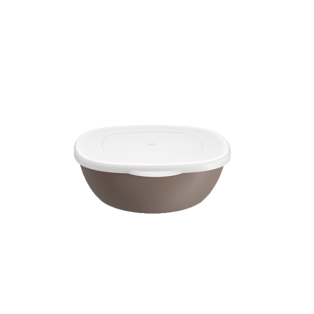 Bowl C/ Tapa De Plastico 250Ml Essential Warm Gray