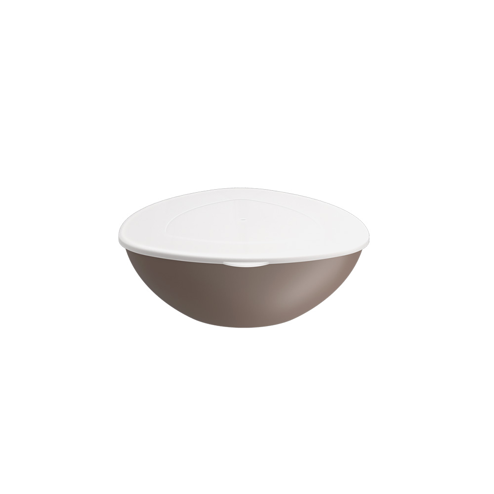 Ensaladera Trian.C/Tp 2,50L De Plastico Essential Warm Gray