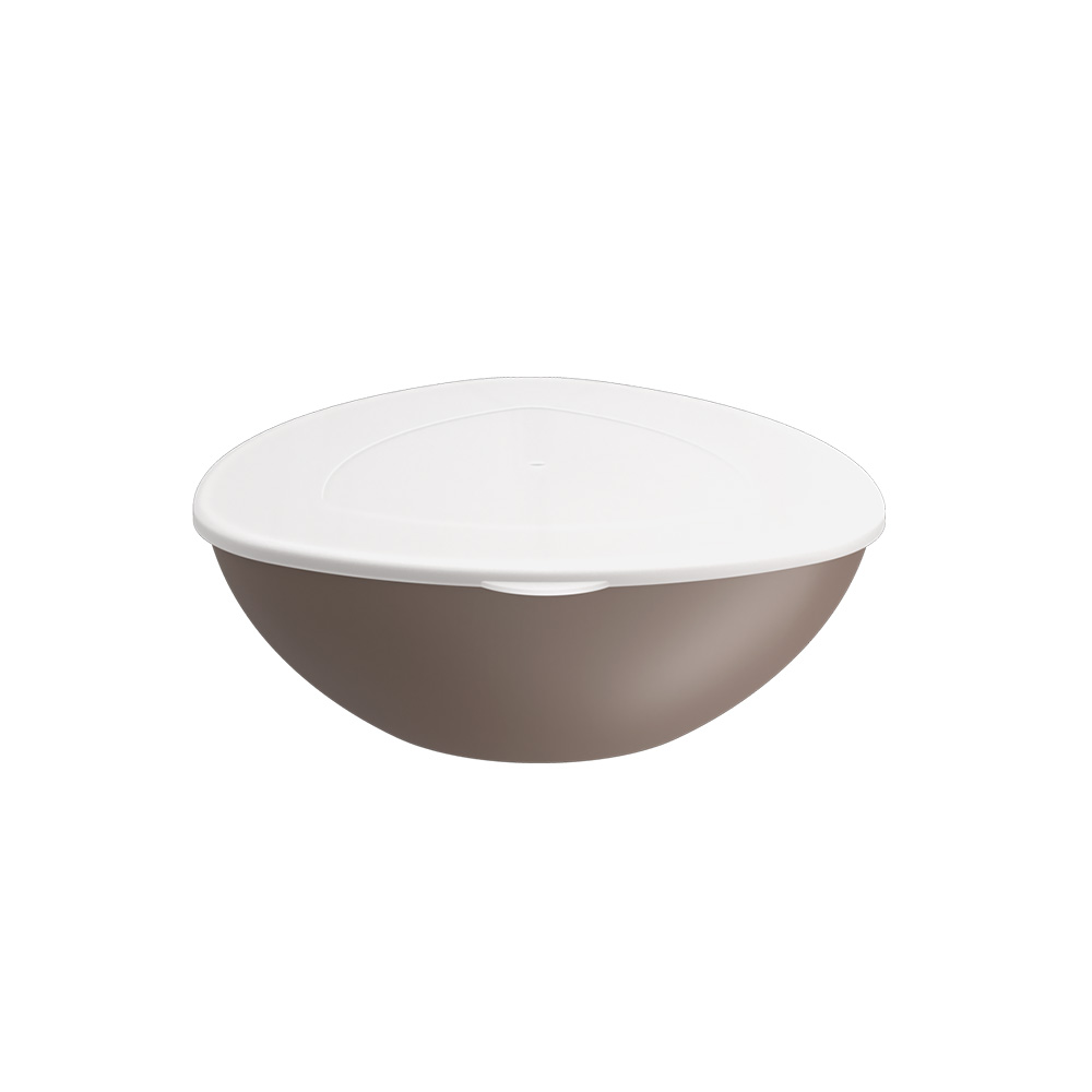 Ensaladera Trian.C/Tp 3,50L De Plastico Essential Warm Gray