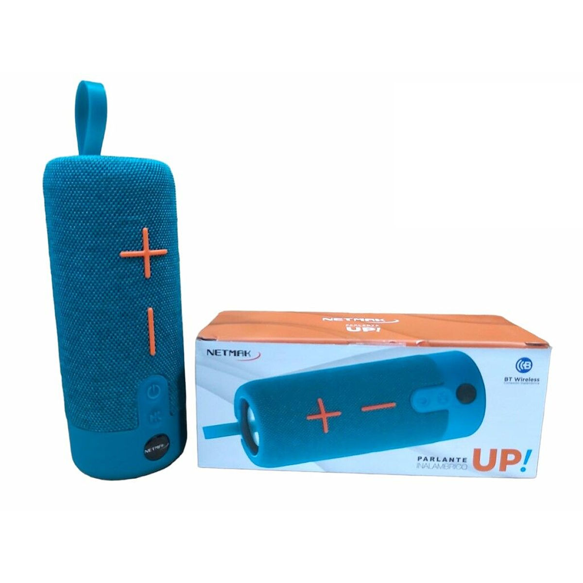 Netmak Parlante Bluetooth USB 10W Azul/Naranja 