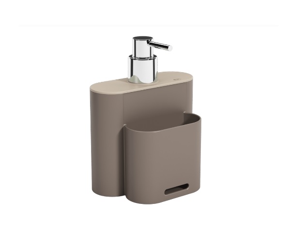 Dispensador De Jabon Flat 500ml Color Gris