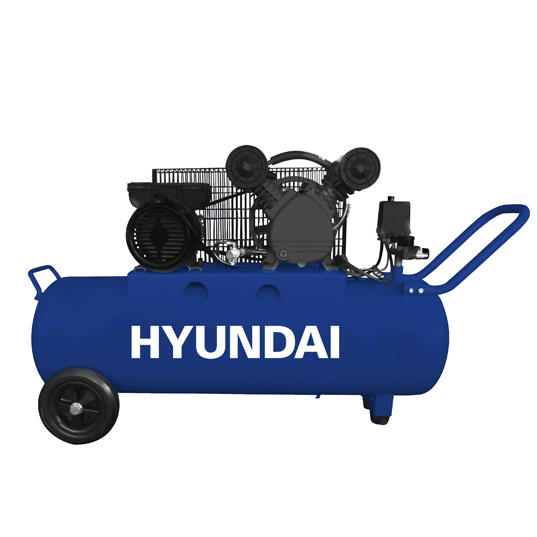 Compresor De Aire Eléctrico Hyundai 100L 2 Hp