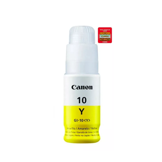 Botella de Tinta Canon Amarillo GI-10 Y