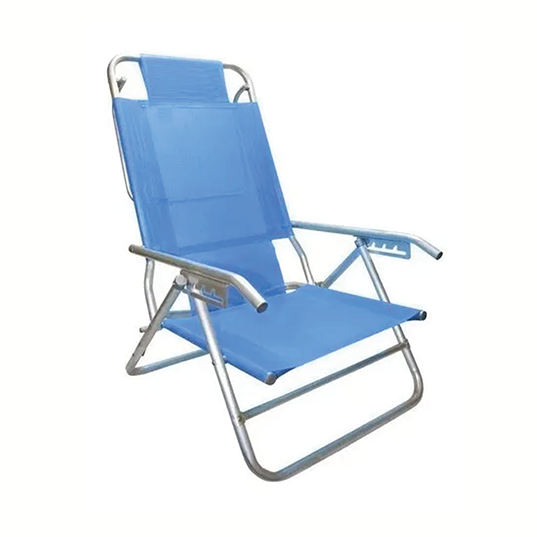 Sillon Coversol 5 posiciones con almohada Azul