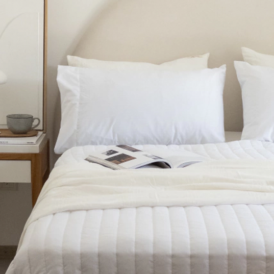 Cobertor bastón 5 CM Queen blanco 250 x 260