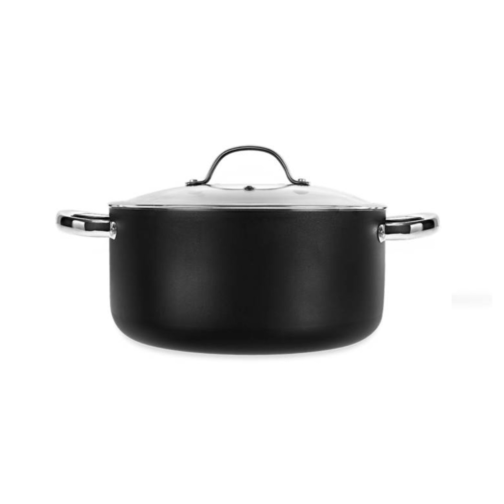 Cacerola 22 cm 3.7L Con Tapa Brinox Linea Curry Negro