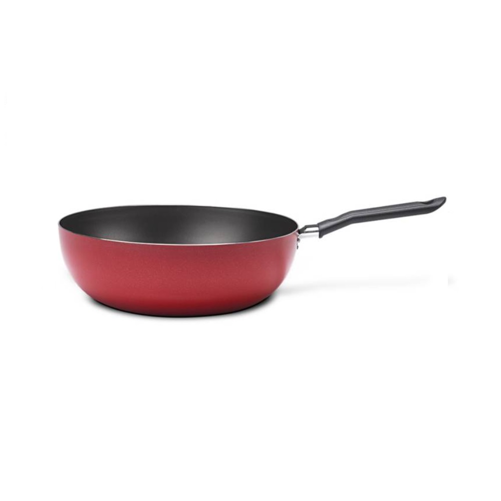 Wok 28cm 4.1 L Brinox Linea Garlic Rojo