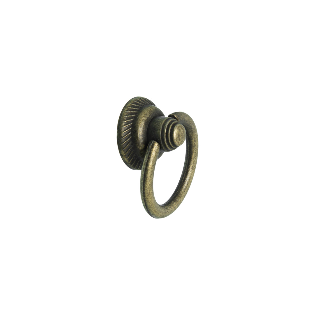TIRADOR ARGOLLA LISA  BRONCE VIEJO 35X17MM