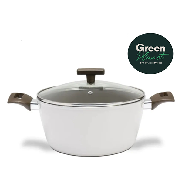 Cacerola Con Tapa 24cm 3.8L Brinox Organika GreenPlanet