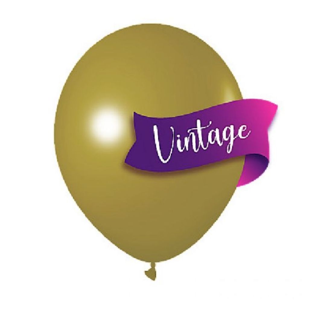 GLOBOS 9 X 25 VINTAGE MOSTAZA - TUKY