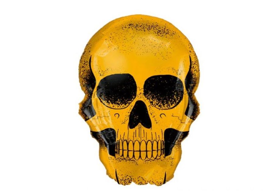 GLOBO MYLAR CALAVERA NARANJA 75X55 (YW14-072) LCOST
