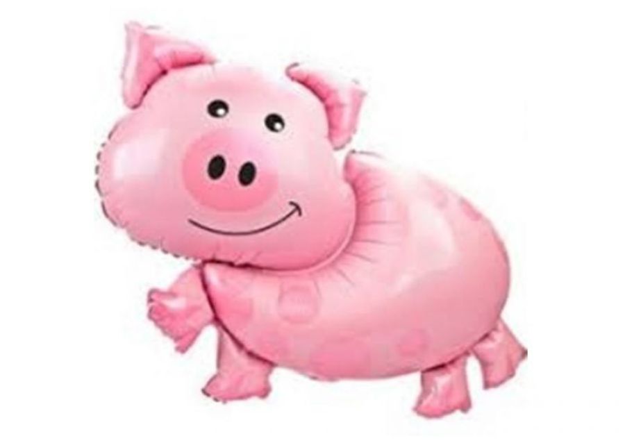 GLOBO MYLAR SILUETA CERDITO CUERPO 40 CM (MN-20012) ERIK