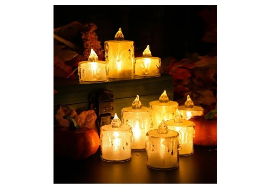 ADORNO VELA LED DERRETIDA 4,5 CM CALIDA (YJ0668) YJ IMPORT