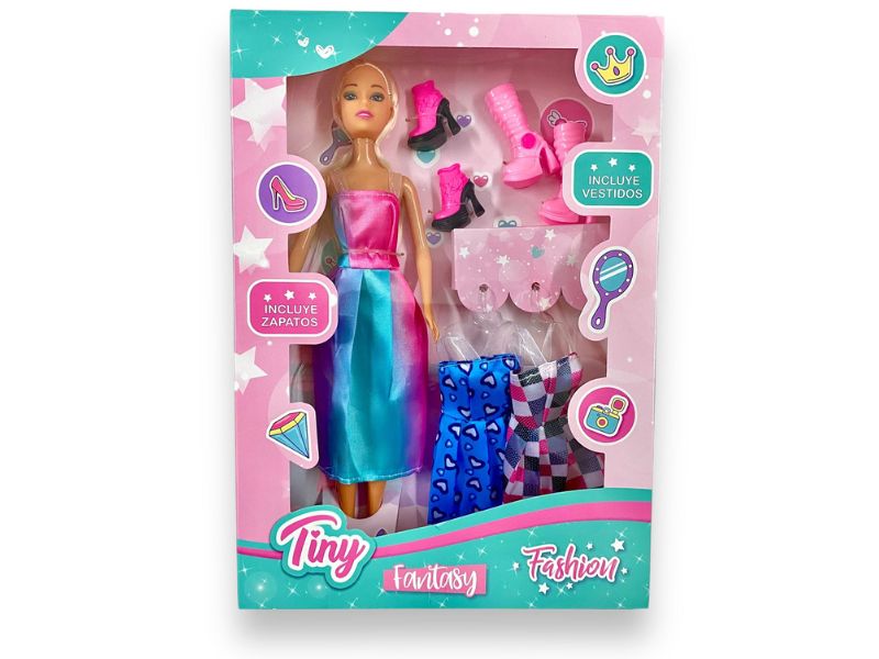MUNECA TINY FANTASY FASHION CAJA 33X23 (53397) KADA
