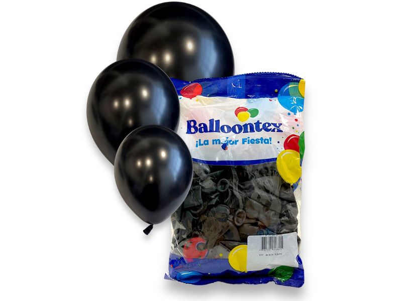 GLOBOS 9 X 50 PERLADO NEGRO - BALLOONTEX