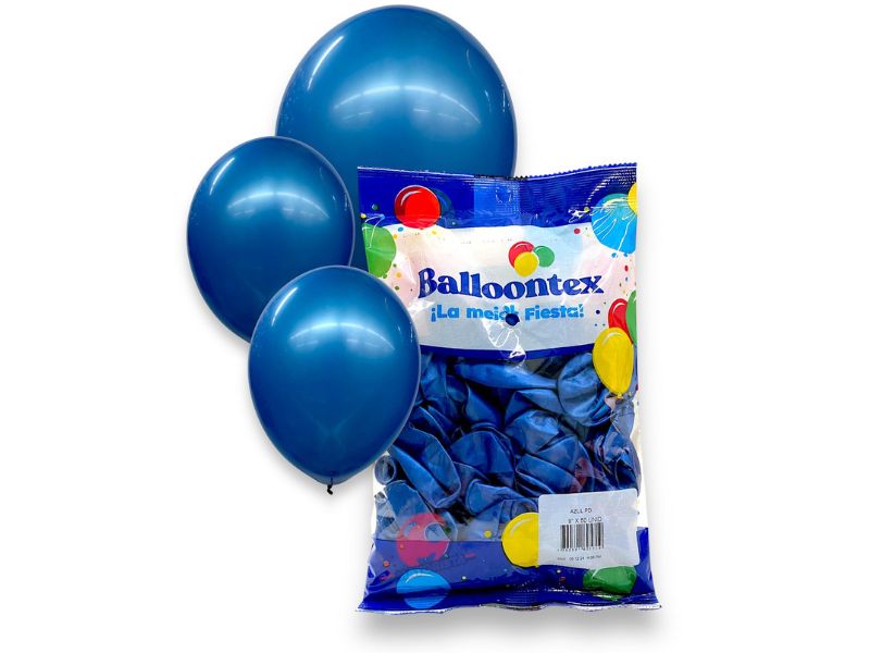 GLOBOS 9 X 50 PERLADO AZUL - BALLOONTEX