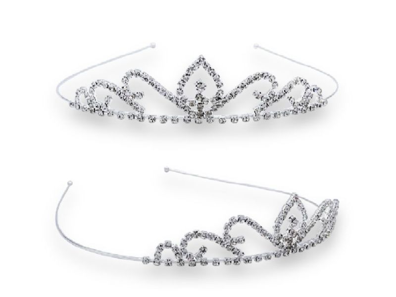 TIARA METAL CON ENCASTRE DIAMANTES (YJ0627) YJ IMPORT