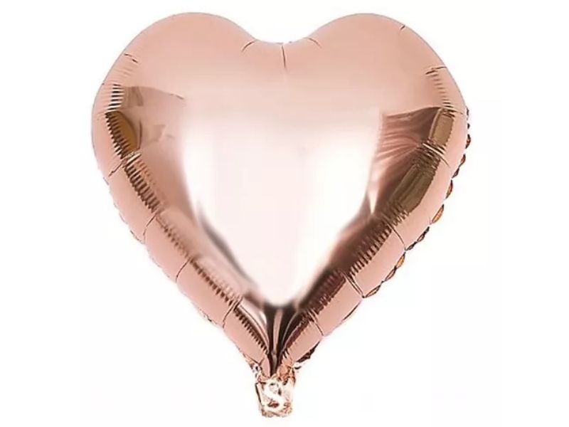 GLOBO MYLAR 10 CORAZON ROSA GOLD - ERIK