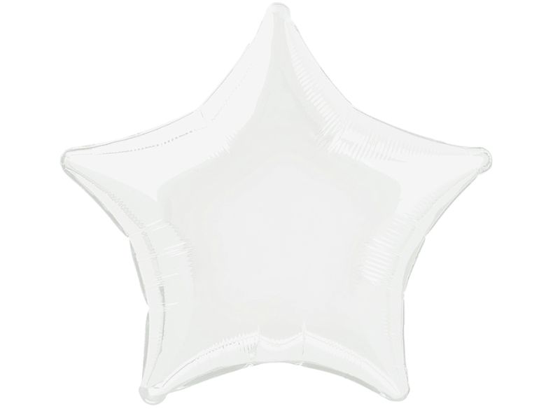 GLOBO MYLAR 10 ESTRELLA BLANCA (25CM) ERIK