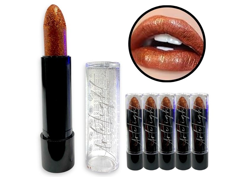 MAQUILLAJE LABIAL C/GLITTER COBRE 5 GRS (7424) ARTELIGHT