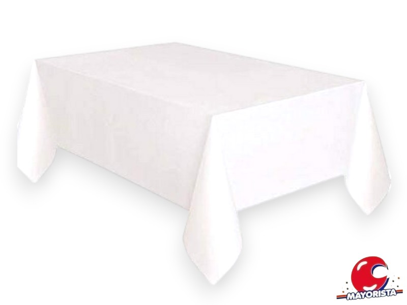 MANTEL PLASTICO BLANCO 1,80 X 1,20 CM - FESTEJARG