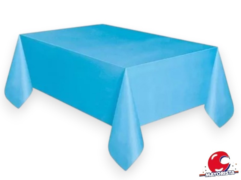 MANTEL PLASTICO CELESTE 1,80 X 1,20 CM - FESTEJARG
