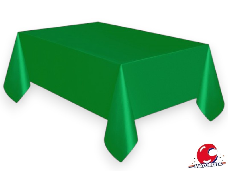 MANTEL PLASTICO VERDE OSCURO 1,80 X 1,20 CM - FESTEJARG