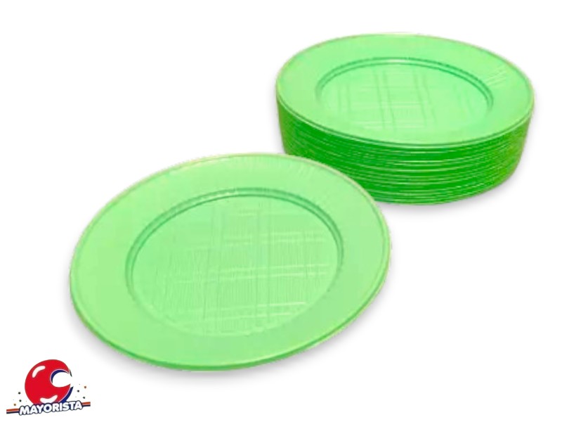 PLATOS CHICOS X 50 VERDE MANZANA - PSA