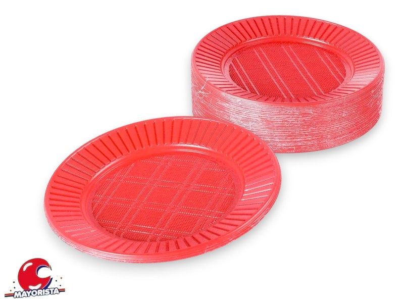 PLATOS CHICOS X 50 ROJO - PSA