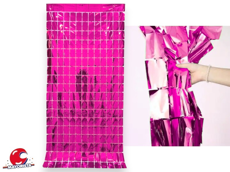 CORTINA CUADRADA SQUARE FUCSIA (YJ0573) YJ IMPORT