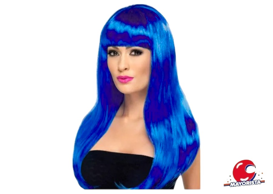 PELUCA LACIA LARGA AZUL (YJ0695) YJ IMPORT