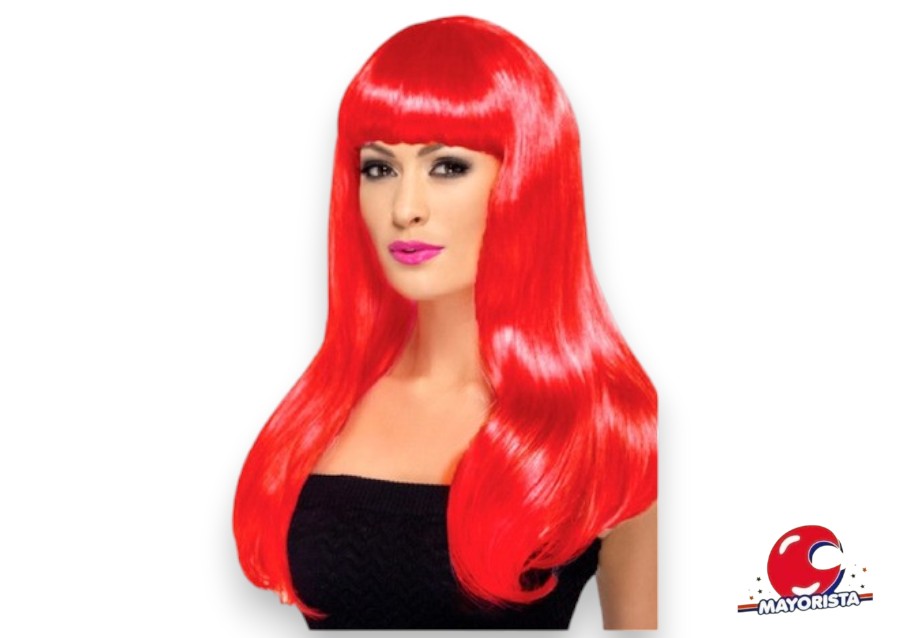 PELUCA LACIA LARGA ROJA (YJ0695) YJ IMPORT