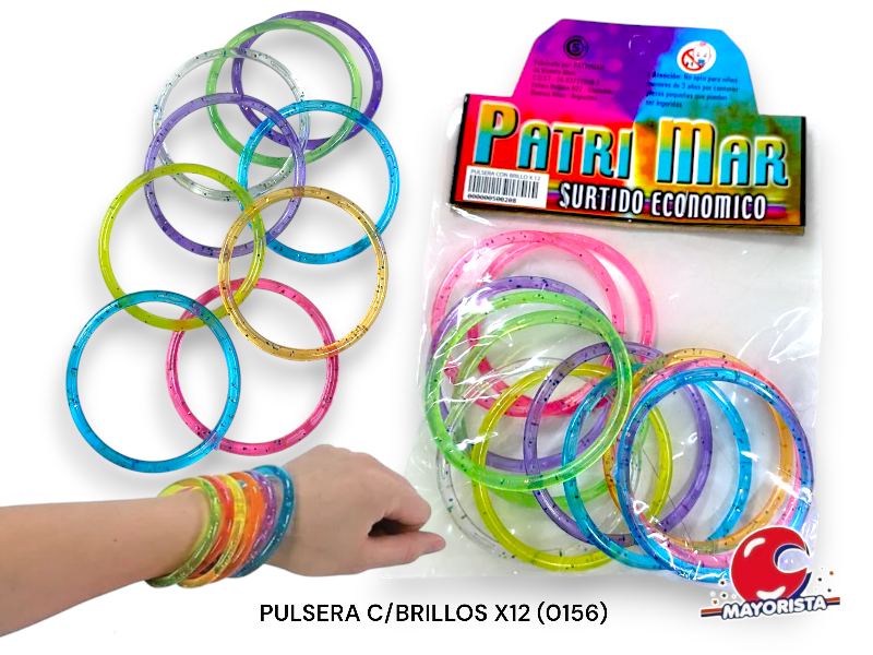 PULSERA C/BRILLOS X12 (0156) PATRIMAR
