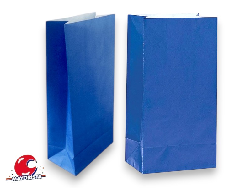 BOLSITA PAPEL X 10 AZUL LISA 15X25X8 SPACE