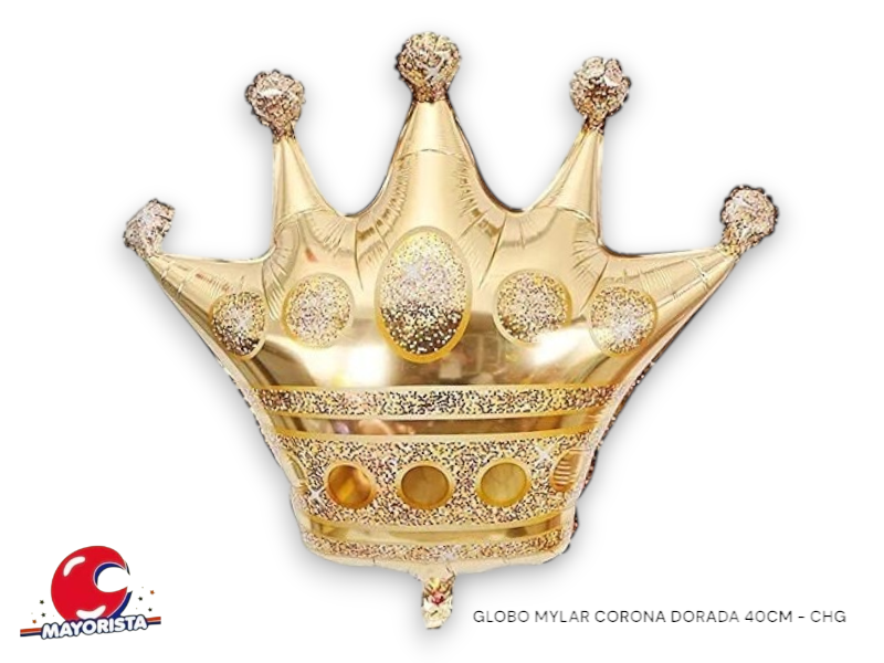 GLOBO MYLAR CORONA DORADA 40CM - CHG