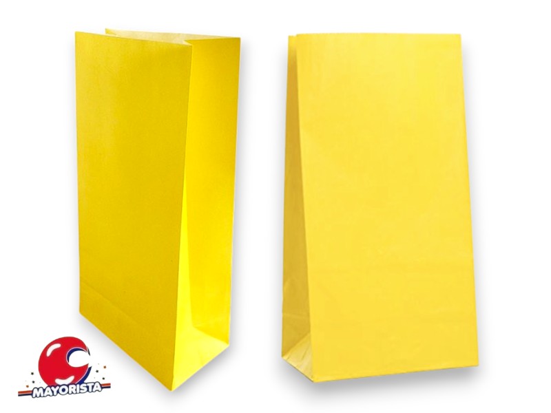 BOLSITA PAPEL X 10 AMARILLA LISA 15X25X8 SPACE