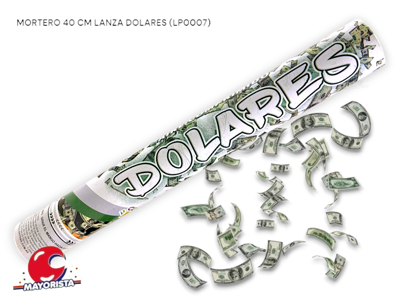 MORTERO 40 CM LANZA DOLARES (LP0007) YJ IMPORT