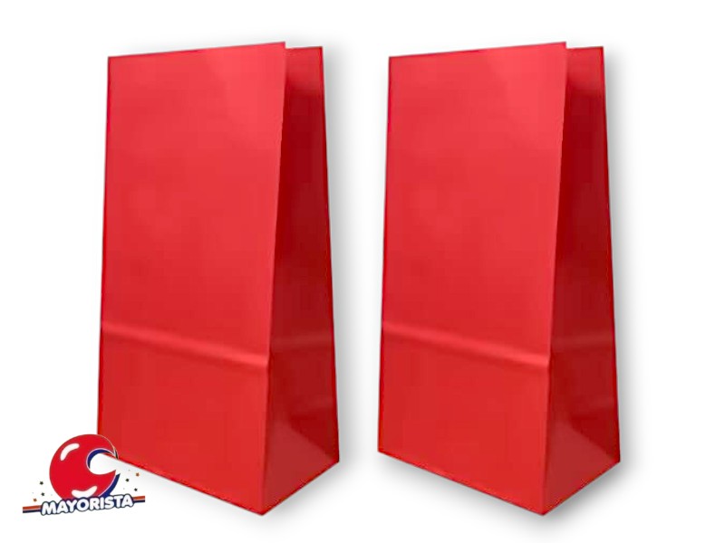 BOLSITA PAPEL X 10 ROJA 15X25X8 (EVACOR)