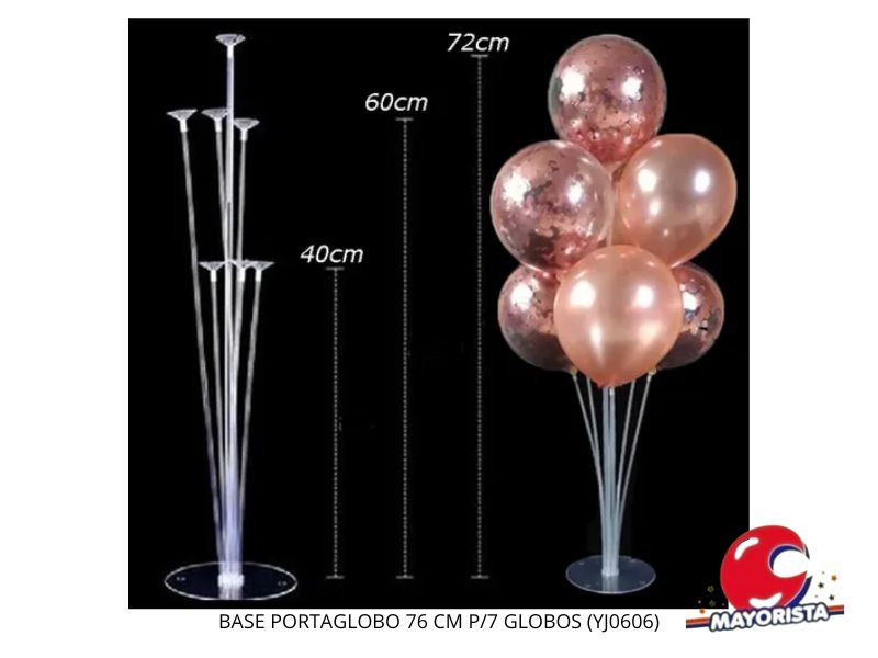BASE PORTAGLOBO 76 CM P/7 GLOBOS (YJ0606) YJ IMPORT