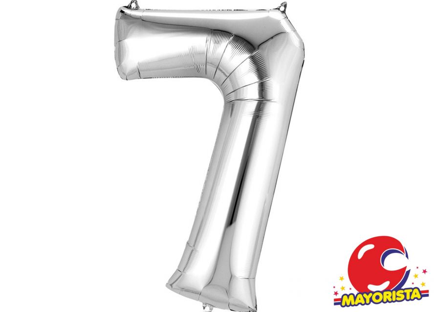 GLOBO MYLAR N 7 PLATA 16 - CADENACI