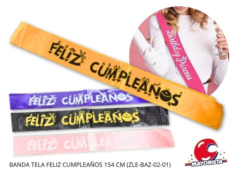 BANDA TELA FELIZ CUMPLEAÑOS 154 CM (ZLE-BAZ-02-01) ERIK