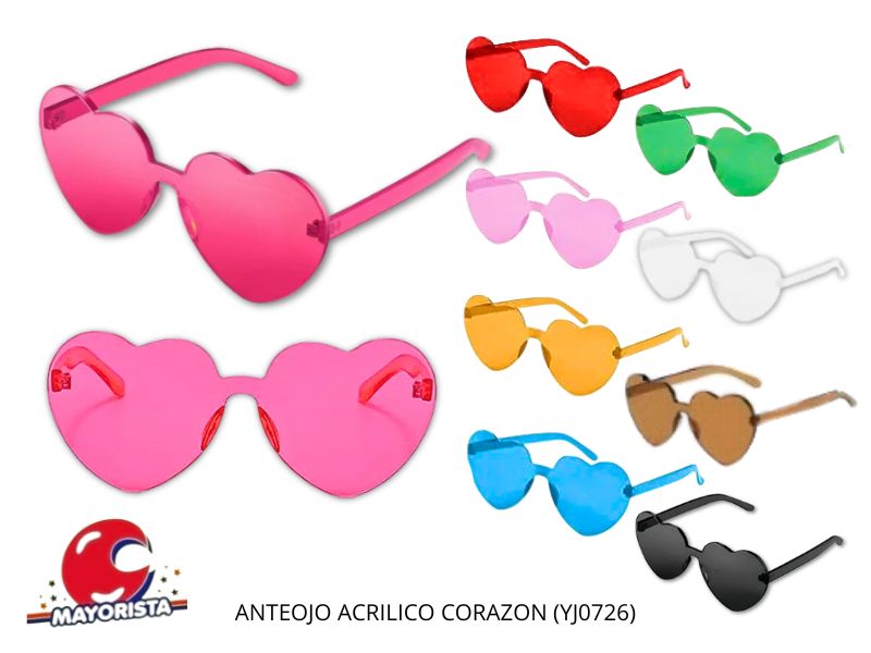 ANTEOJO ACRILICO CORAZON (YJ0041) YJ IMPORT