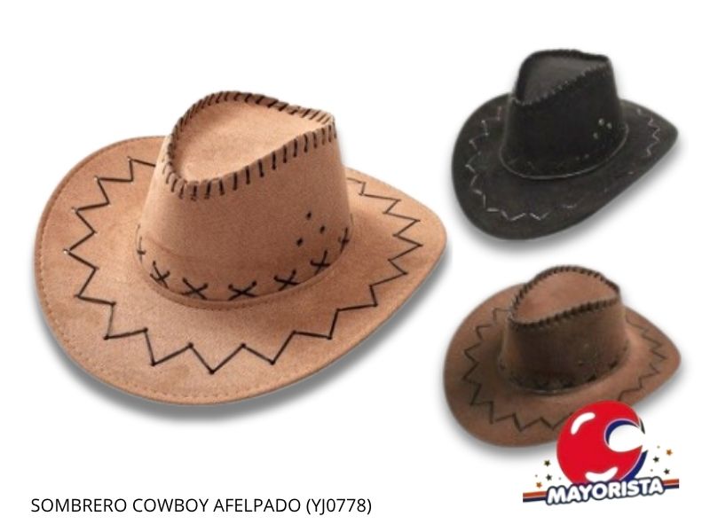 SOMBRERO COWBOY AFELPADO (YJ0778) YJ IMPORT