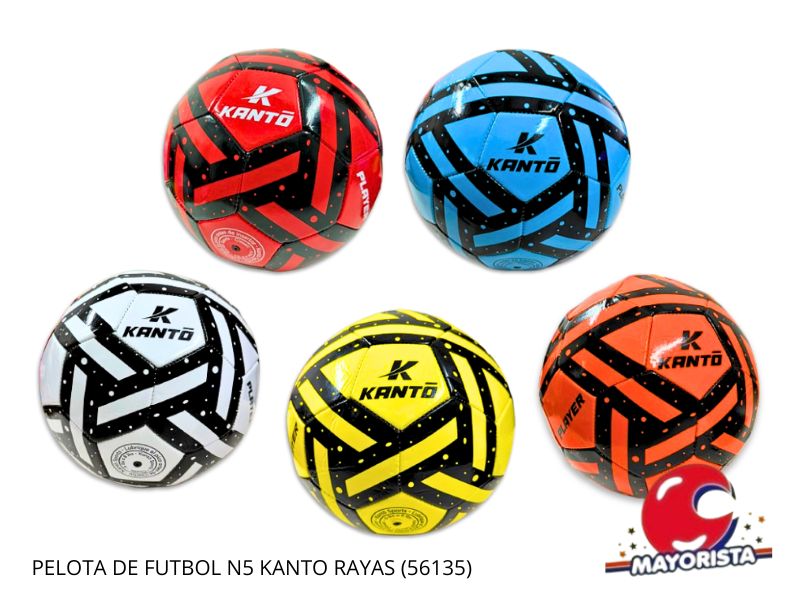 PELOTA DE FUTBOL N5 KANTO RAYAS (56135) KADA