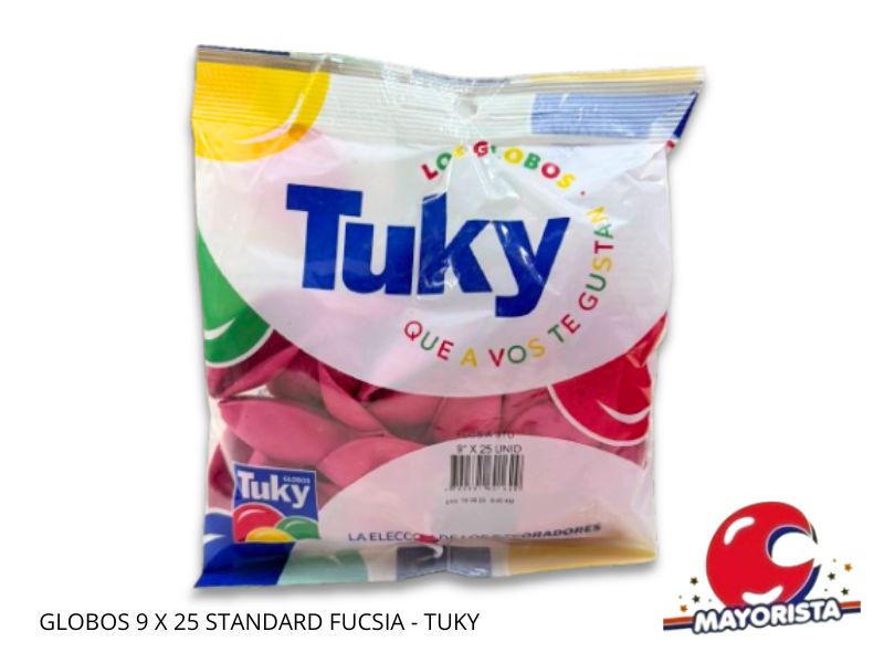 GLOBOS 9 X 25 STANDARD FUCSIA - TUKY